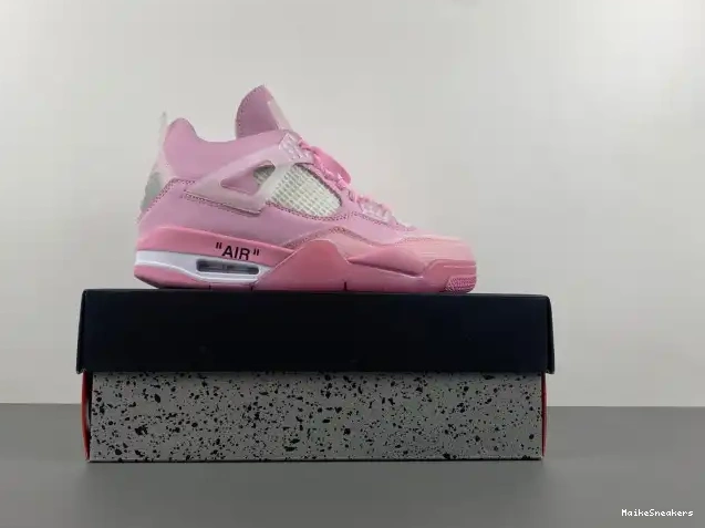 MaikeSneakers X OFF-WHITE PINK JORDAN 4 0511